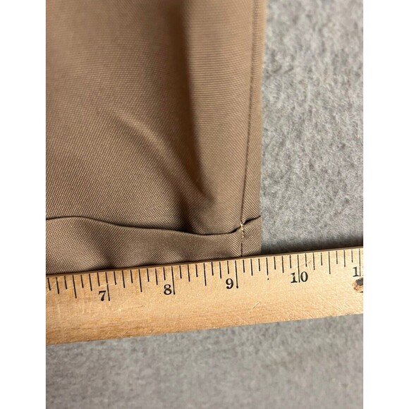 Nike Golf Dri-Fit Golf Pants Men 36X34 Khaki FitDry Pleated Cuffed Swoosh Logo - Picture 10 of 11